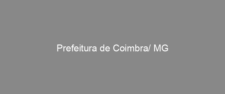 Provas Anteriores Prefeitura de Coimbra/ MG